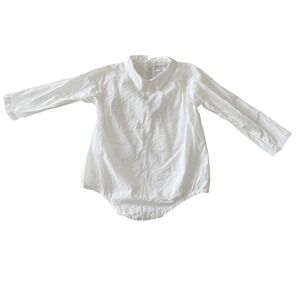 Carriage Boutique White Cotton Long Sleeve Peter Pan Collar Bodysuit 24M RN34122